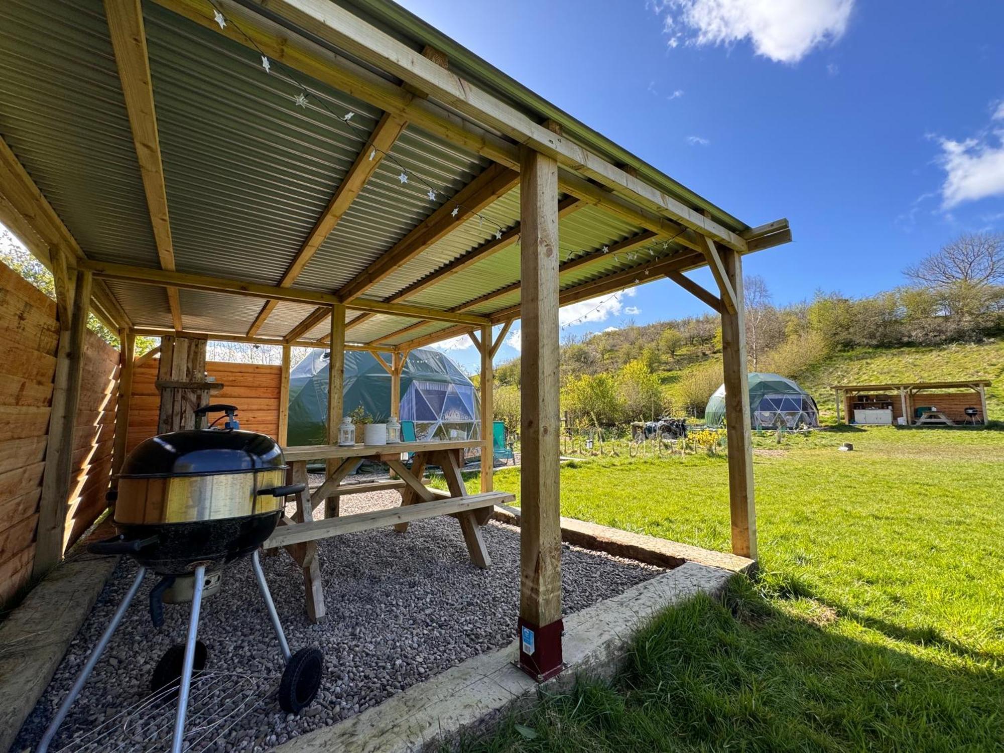 Luxury tent Geodesic Dome Glamping Llanidloes